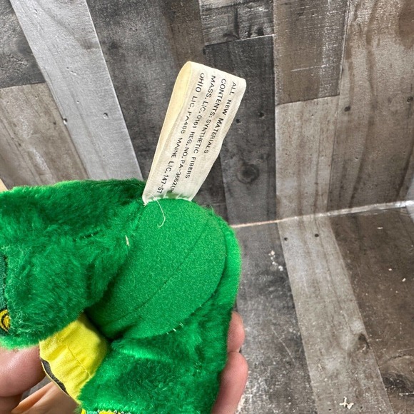 VTG NANCO 1997 Nancy Sales Green Plush Animal Smiley Face Colorful Dog Bear? 7" - Picture 7 of 9